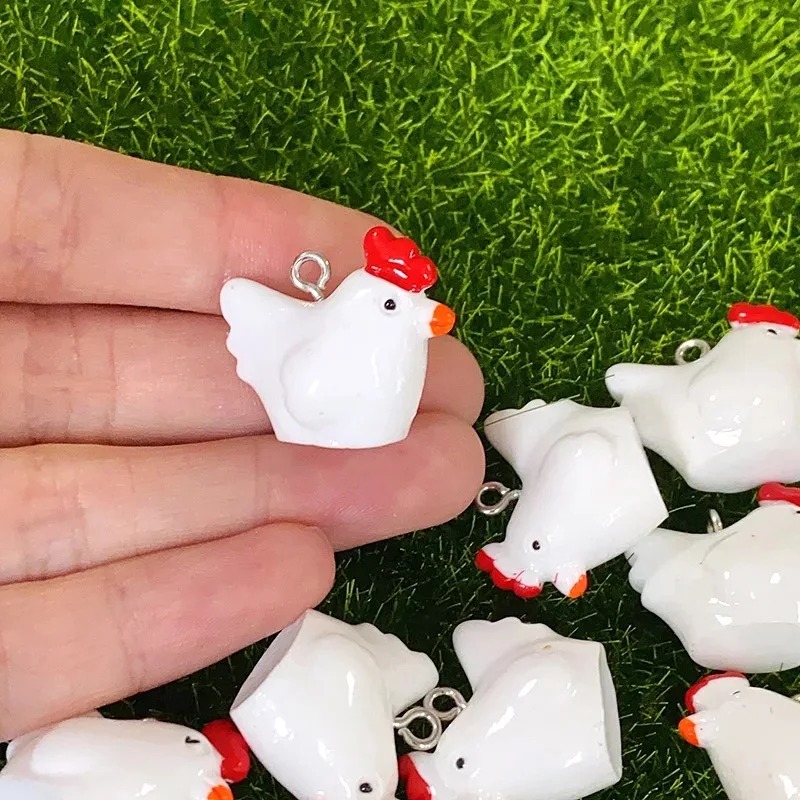 Resin Crafts Diy - 10Pcs 귀여운 미니 3D 치킨 수지