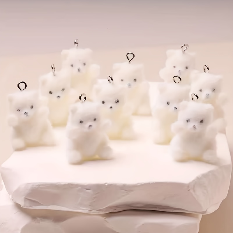 Resin Crafts Diy - 6Pcs 북극곰 수지 참 크리스마스 얼음