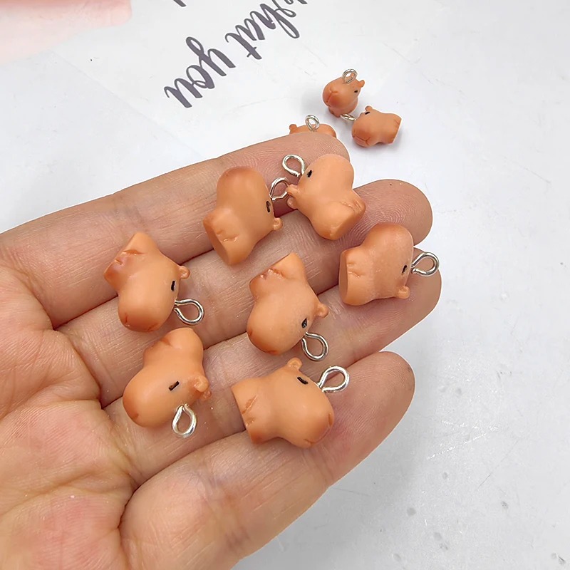 Resin Crafts Diy - 10pcs 귀여운 작은 카피바라 참 장식품