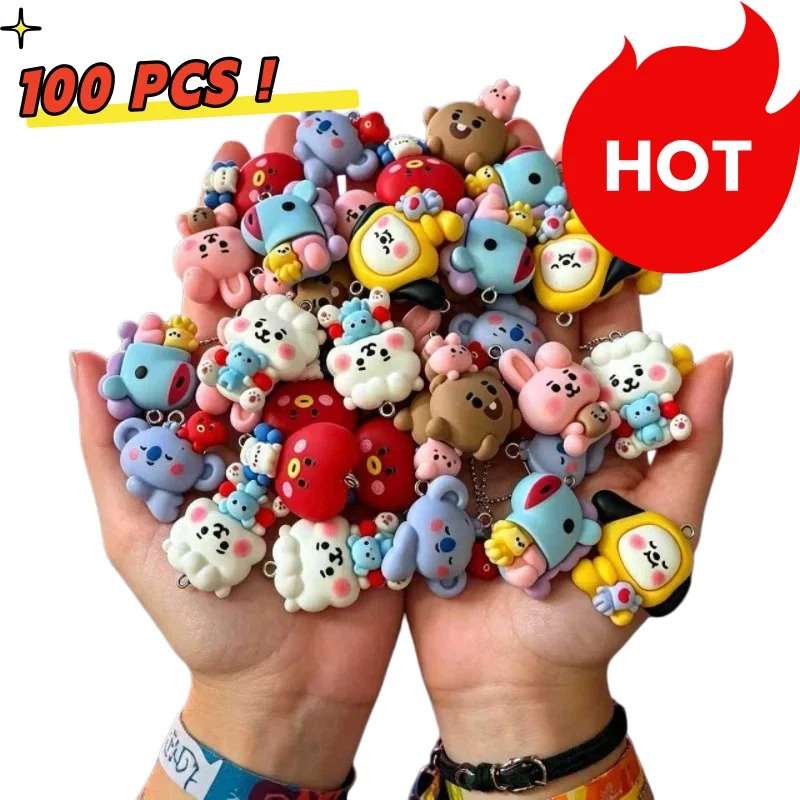 Crafting Resin - 7pcs BT21 수지 만화 참 DIY