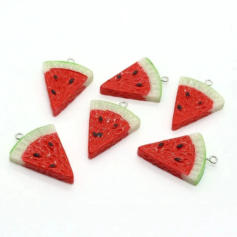 10Pcs 양면 삼각형 수박 수지 참 DIY 귀걸이 쥬 - Resin Crafts Diy 리뷰 및 가격