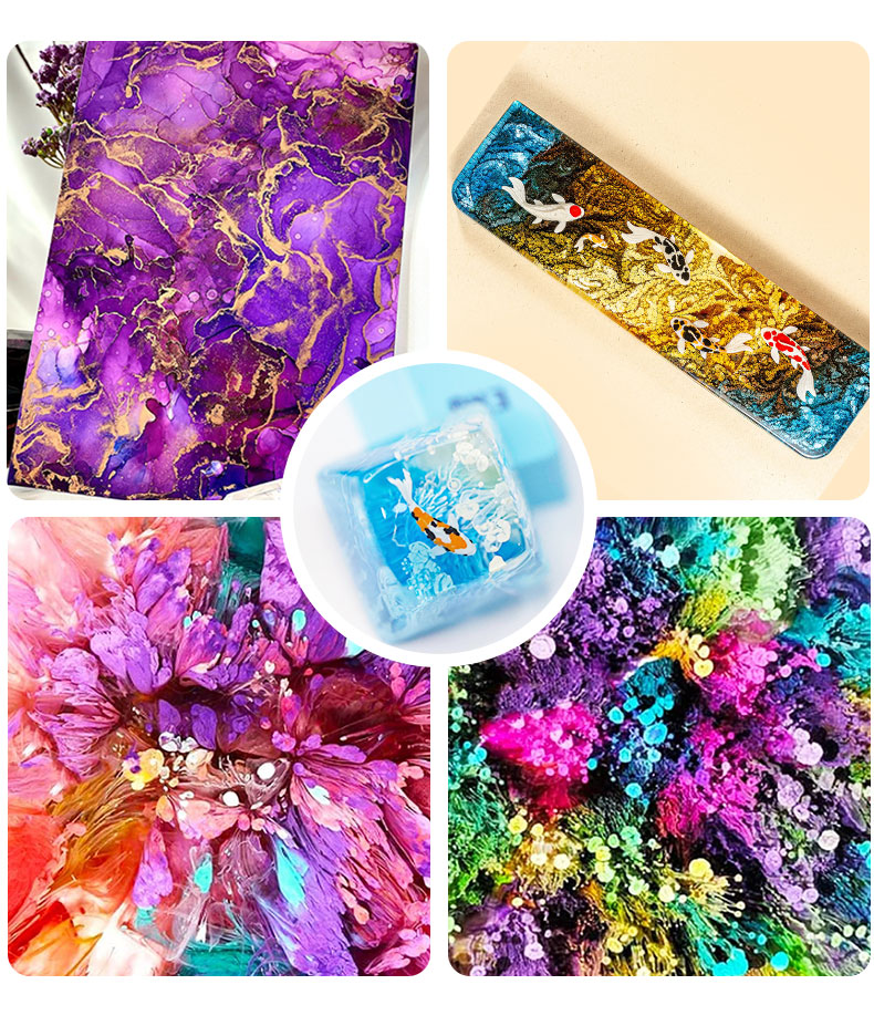 알코올 잉크 아트 에폭시 송진 안료, DIY UV 에폭 - Epoxy Uv Resin Kit 리뷰 및 가격