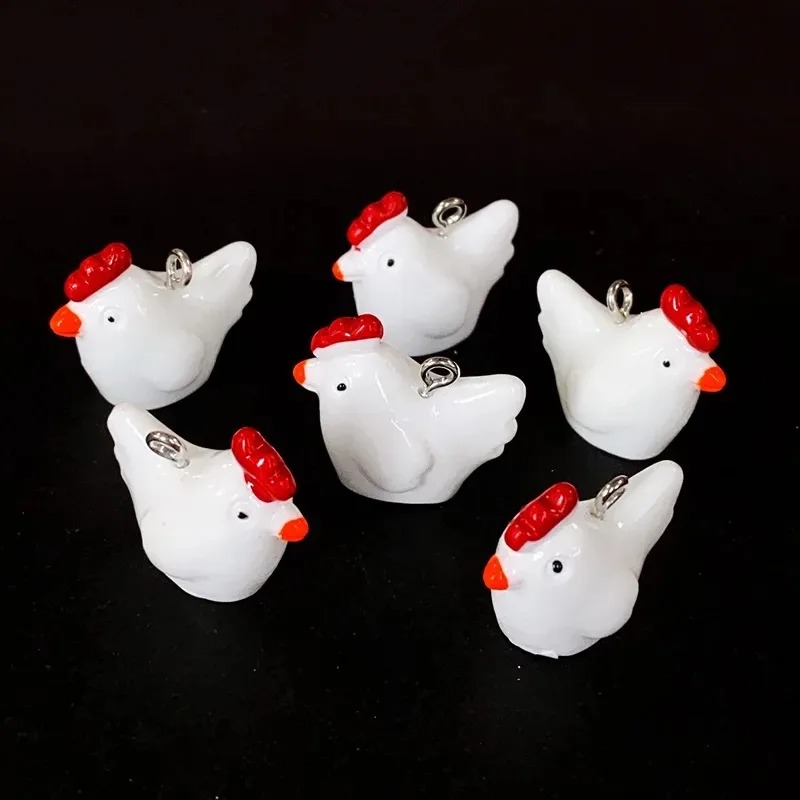 10Pcs 귀여운 미니 3D 치킨 수지 참 장식품 만화 - Resin Crafts Diy 리뷰 및 가격