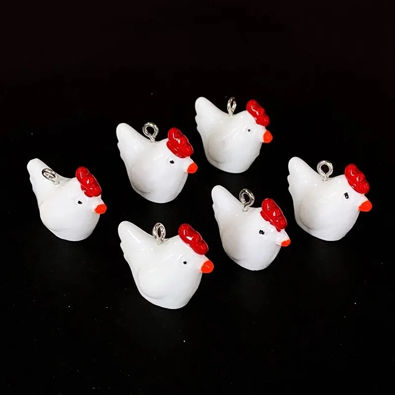 10Pcs 귀여운 미니 3D 치킨 수지 참 장식품 만화 - Resin Crafts Diy 리뷰 및 가격