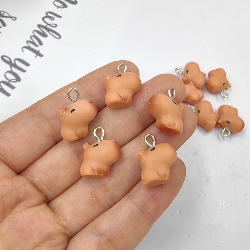 10pcs 귀여운 작은 카피바라 참 장식품 만들기용 인 - Resin Crafts Diy 리뷰 및 가격