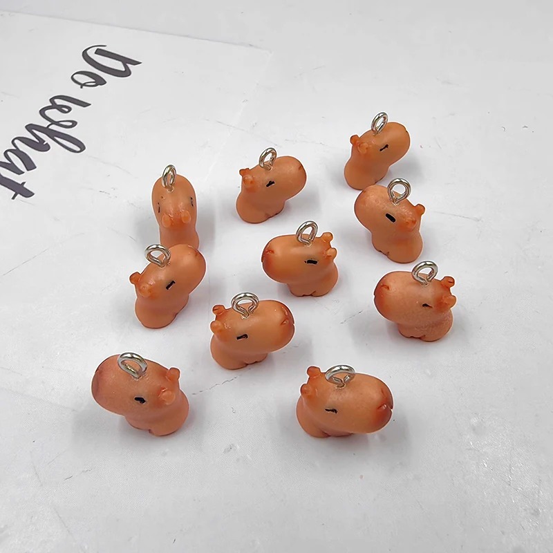 10pcs 귀여운 작은 카피바라 참 장식품 만들기용 인 - Resin Crafts Diy 리뷰 및 가격
