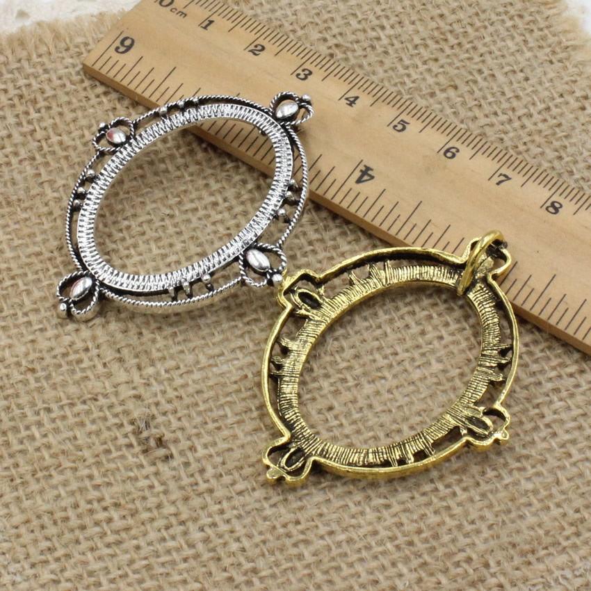 타원형 카보숑 앤티크 실버 골드 프레임 베젤 설정 펜던 - Bezels Set Pendant 리뷰 및 가격